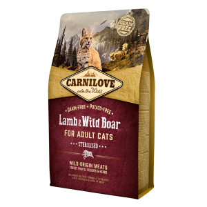 carnilove lamb & wild boar for adult cats 2kg