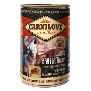 carnilove lamb & wild boar for adult dogs (wet food cans) 400g
