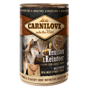 carnilove venison & reindeer for adult dogs (wet food cans) 400g