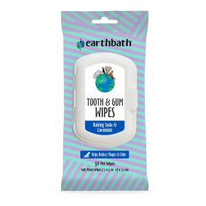 earthbath tooth & gum wipes – 50 pet wipes