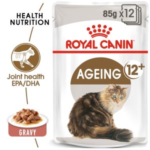 feline health nutrition ageing 12+ gravy (wet food pouches)