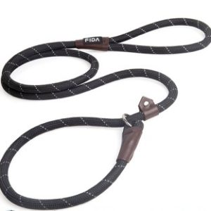 fida durable slip lead dog leash training leash black