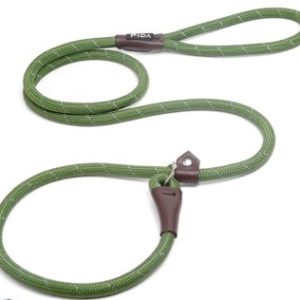 fida durable slip lead dog leash training leash green
