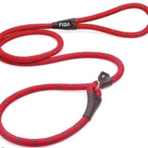 fida durable slip lead dog leash training leash red