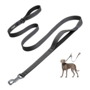 fida heavy duty dog leash – black 6ft