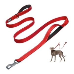 fida heavy duty dog leash – red 5ft