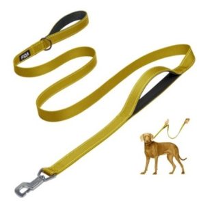 fida heavy duty dog leash – yellow 4ft