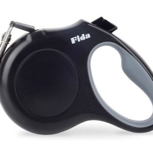 fida retractable dog leash (jfa series) s (black)