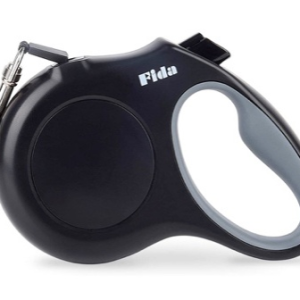 fida retractable dog leash (jfa series) xs (black)