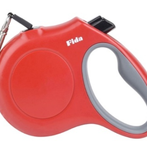 fida retractable dog leash (jfa series) xs (red)