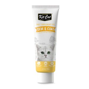 kit cat daily nutritional supplement gel for cats & kittens – skin & coat (120g)