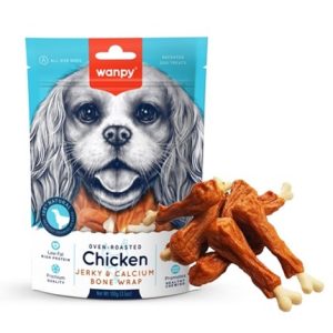 wanpy chicken jerky & calcium bone wrap 100g