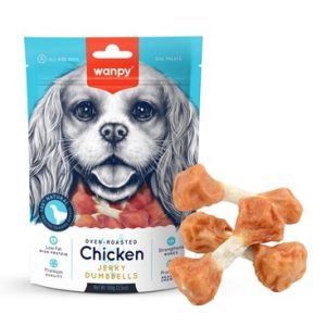 wanpy chicken jerky dumbbells 100g