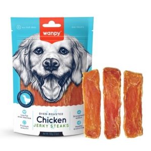 wanpy chicken jerky steaks 100g
