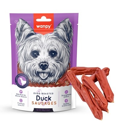 wanpy duck sausages 100g wanpy duck sausages 100g