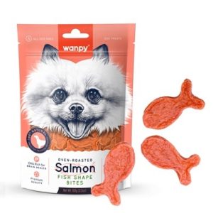 wanpy salmon fish shape bites 100g