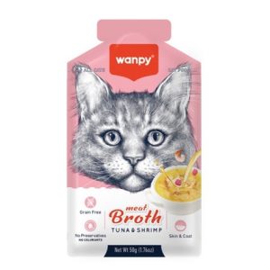 wanpy meat broth tuna & shrimp for cats (50gm)