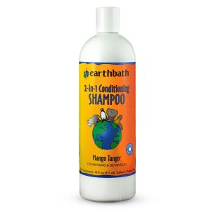earthbath® 2 in 1 conditioning shampoo, mango tango®, conditions & detangles, made in usa, 16 oz